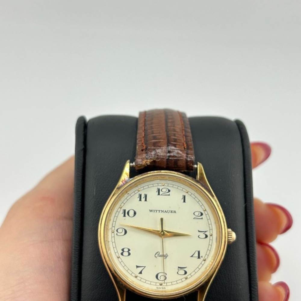 Wittnauer Gold and Brown band Men's Watch #525